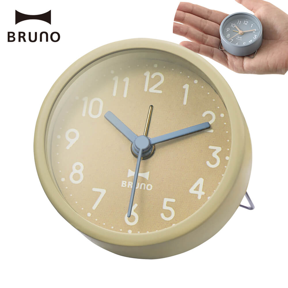 楽天市場】BRUNO ラウンドリトルクロック 手のひらサイズ 置時計