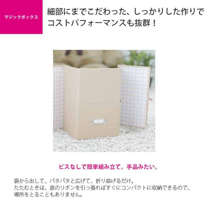楽天市場 Roomonize マジックボックス Sサイズ Rmx 004 収納ボックス 収納ケース カラーボックス フタ付き ふた付き 簡単組立 押入れ収納 折りたたみ 整理 たためる 重ねる ケース箱 Cd 文庫本 衣替え おしゃれ シンプル インテリア雑貨 一人暮らし 新生活