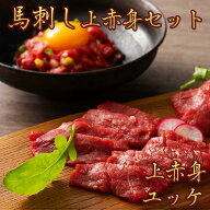 【15%OFF】ふじ馬刺し 上赤身スライス 40g x 2パック、ユッケ 50g x 2パック タレ・生姜付き ふじ馬刺し …