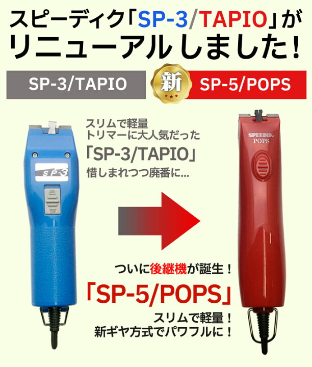 楽天市場】バリカン 犬用 【選べる替刃付き】新発売 スピーディク 
