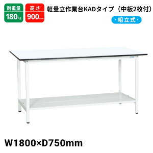 �T�J�G �y�ʍ�Ƒ� KAD�^�C�v ����2���t �X�^���_�[�h�^�C�v �ω׏d180kg KAD-187TMW 1800×750×900