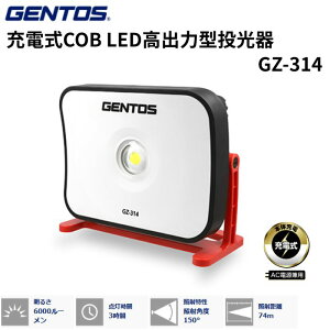 GENTOS �W�F���g�X �[�d��COB LED���o�͌^������ GANZ GZ-314 6000���[����
