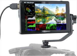 FEELWORLD LUT6 4K HDMI ���j�^�[ | 6�C���`2600nits HDR / 3D LUT�^�b�`�X�N���[��DSLR�J�����t�B�[���h���j�^�[�A�g�`4K HDMI