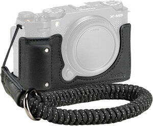 SmallRig ���U�[�n�[�t�P�[�X�L�b�g Leather Half Case Kit for FUJIFILM X-M5 (Black) 4879