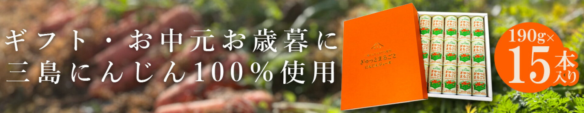 ぎゅっとまるごとにんじんジュース15本入りギフトパッケージ