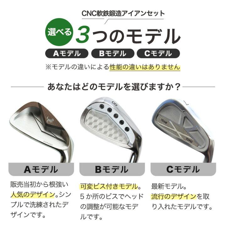 楽天市場】アイアンセット CNC 軟鉄鍛造 キャビティバック 6本セット 3 