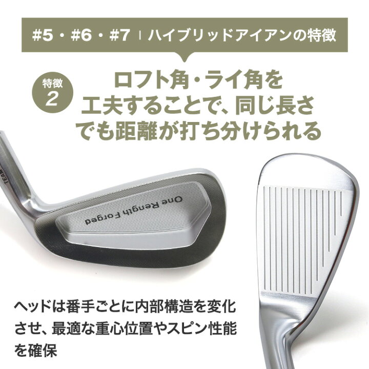 楽天市場】東邦ゴルフ ハイブリッド ワンレングスアイアン 6本セット 