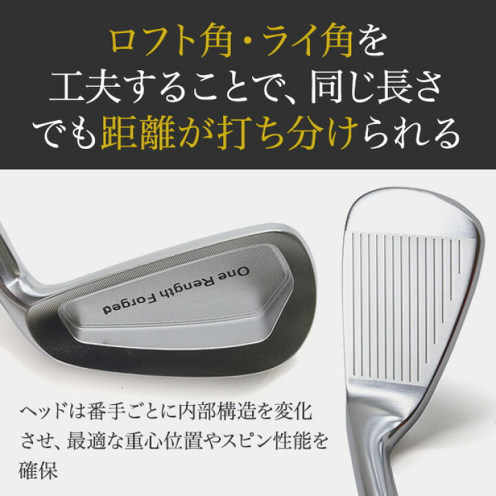 楽天市場】#7 単品1本 ワンレングス 軟鉄鍛造 アイアン #7 【 地クラブ 