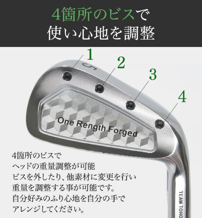 楽天市場】#6 単品1本 ワンレングス 軟鉄鍛造 アイアン ネジ式 #6 