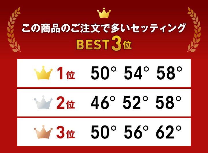 楽天市場】匠スタンダード ウェッジ 選り取り 3本セット 46度 50度 52 