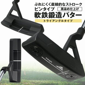 ＼購入者満足度◎ レビュー70件超え／ パター ピン型 ゴルフクラブ トライアングル ピンパター スピンコントロール 軟鉄削出しパター / ピンタイプ / 黒染め仕上げ / 東邦ゴルフ 黒 ブラック ALL CNC加工 SCパター要望 人気 golfclub 短尺 32インチ 軟鉄パター 軟鉄鍛造