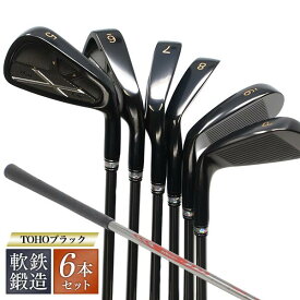 アイアンセット CNC 軟鉄鍛造 黒染め仕上げ キャビティバック 6本セット ゴルフクラブセット ブラック 限定50set TEAMTOHO 人気 打感とやさしさOK 地クラブ 国産 ゴルフクラブ 東邦ゴルフ 匠