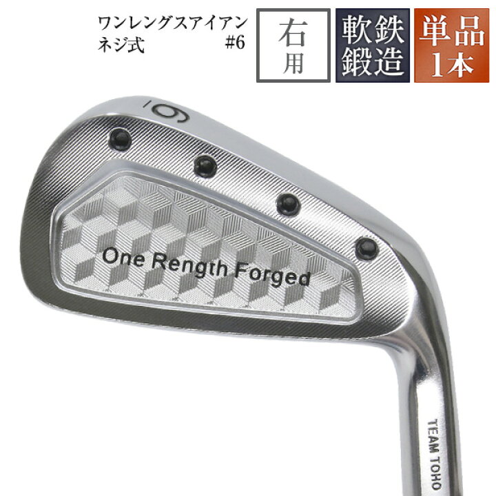 楽天市場】#6 単品1本 ワンレングス 軟鉄鍛造 アイアン ネジ式 #6 