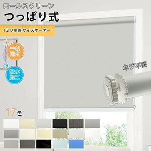 ロールスクリーン ロールカーテン オーダーつっぱり式 遮熱 抗菌 遮光 防炎 非遮光 採光 おしゃれ 賃貸OK 浴室 北欧 洗える ウォッシャブル 無地 おしゃれ 穴あけ不要 賃貸OK 簡単設置 間仕切