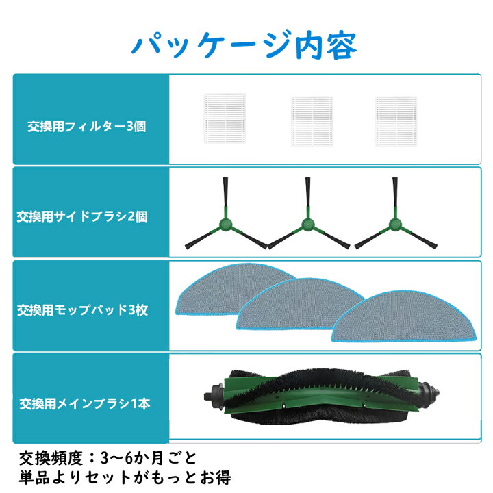 楽天市場】ルンバ コンボ Essential robot と互換性のある消耗品セット 
