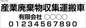 産業廃棄物収集運搬車用マグネット 社名・番号 4枚組