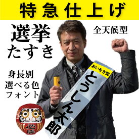 特急 選挙 タスキ 必勝！ 全天候型 超軽量 疲れにくい お名前 スローガン たすき 選挙 グッズ