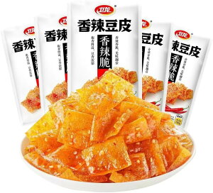 10袋入 辣条 衛龍 ラーティアオ 香辣脆豆皮 スパイシーでパリパリ 香り高い オイリーで脂っこくない 辣条 豆腐干 豆腐皮 辛いお菓子 麻辣豆皮 豆製品 辣片 辛片辛条 中国 お菓子 駄菓子 辛い