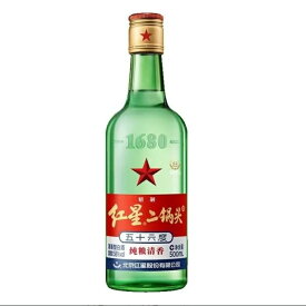 酒 紅星 二鍋頭酒 白酒スピリッツ 56度 500ml