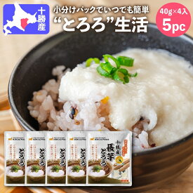 とろろ 冷凍 国産 北海道産 マルコフーズ 十勝産長芋とろろ 5パック(40g×4入り×5パック=20食分) 冷凍食品 送料無料 やまいも 長いも