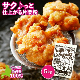 片栗粉 (馬鈴薯) 業務用 国産 北海道産 つぶつぶでんぷん 5kg 十勝 更別村特産品 でん粉 ポテトスターチ つぶつぶ片栗粉 唐揚げ用 に 無添加