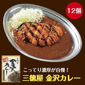 ＼10%ポイント還元 12/3 10:00- 12/11 09:59／G 三徳屋の金沢カレー×12個 カレー レトルト レトルトカレー 金沢市 石川県 ビーフ 濃厚 こってり 中辛 ソウルフード パッケージ 紙情報誌 情報 レシピ おみやげ 土産 防災 三徳屋