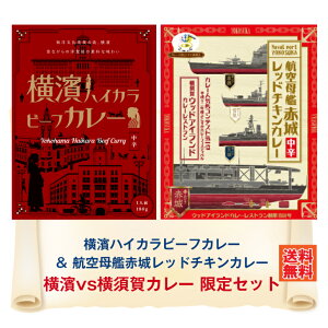 \10%ポイント還元 10/29 10:00- 11/2 09:59/G 横濱ハイカラビーフカレー・航空母艦赤城レッドチキンカレー 2箱セット カレー レトルト 詰め合わせ ご当地 横須賀 海軍カレー ウッドアイランド レ