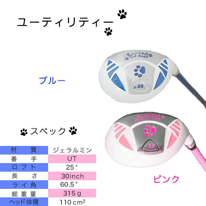 楽天市場 ジュニアゴルフクラブセット 6歳 9歳rtb ルーズベルトテディベアゴルフ クラブセット プレゼントキャディーバッグ付き 子供用 子供 キッズ用 初心者 ジュニア 子ども ゴルフセット ジュニアゴルフセット セット かわいい キャディバッグ付き 彩tokaigolf
