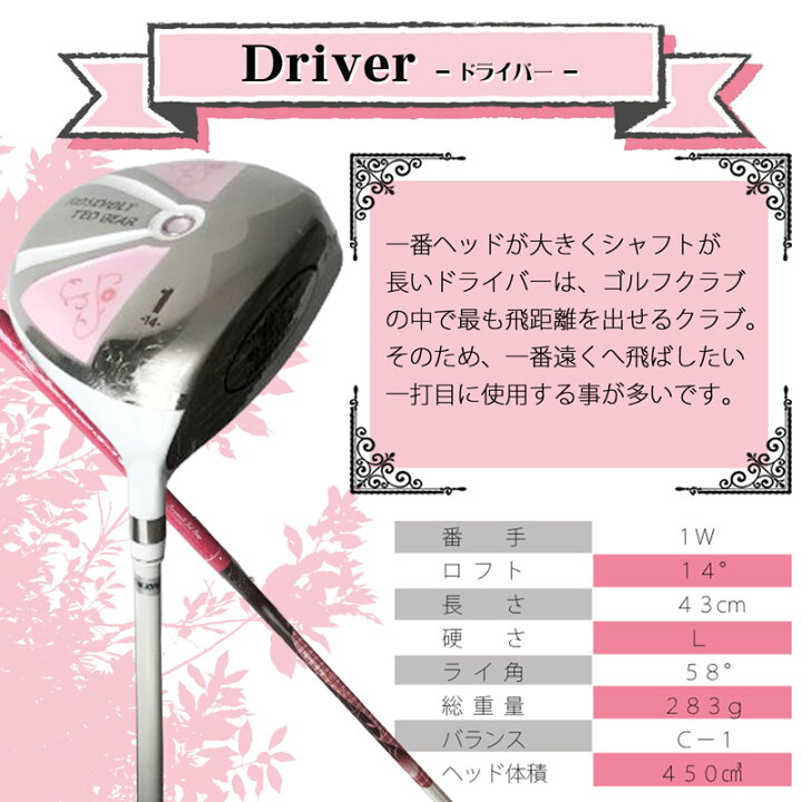 楽天市場】ゴルフクラブ 一番人気 レディースゴルフセット ハーフ8本 