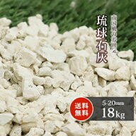 琉球石灰 5-20mm 18kg | 庭 砂利 おしゃれ 外構 diy 庭に敷く ガーデニング 園芸 庭石 敷き 石 ドライガ…