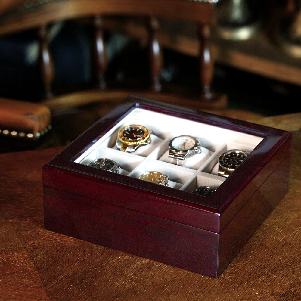 楽天市場】【楽天1位】時計ケース 腕時計 収納ケース 6本収納 木製 
