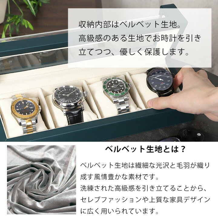 楽天市場】時計ケース 新商品 腕時計 収納ケース 4本収納 PUレザー  