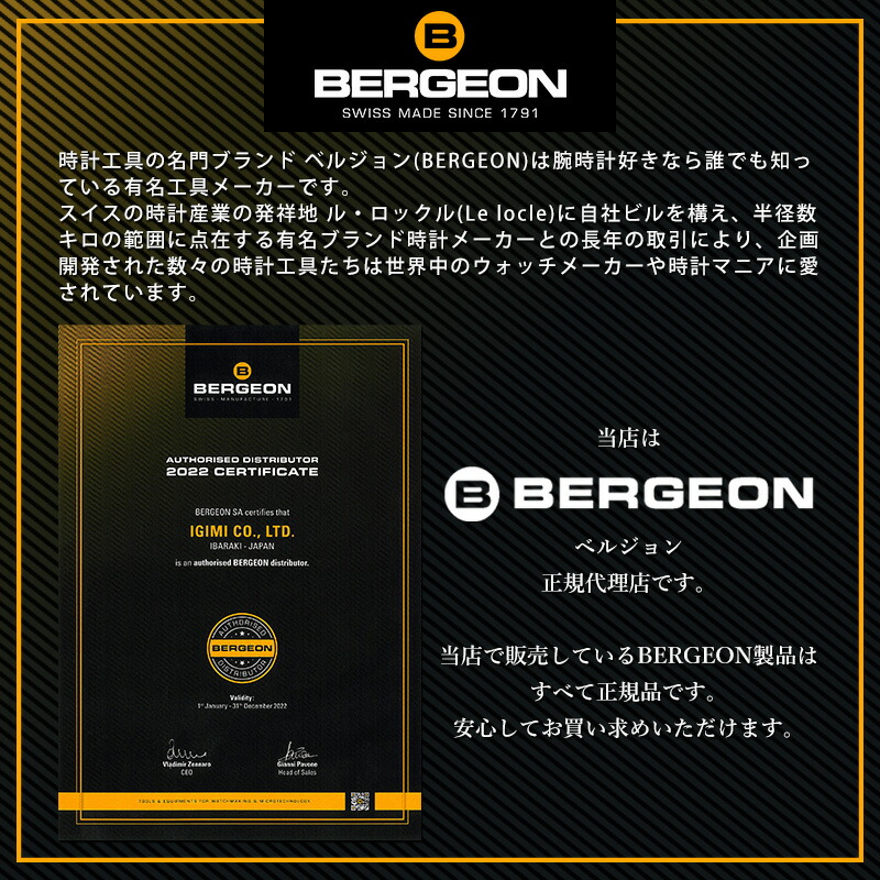 【楽天1位】時計工具 超硬バイト bergeon ベルジョン be2930