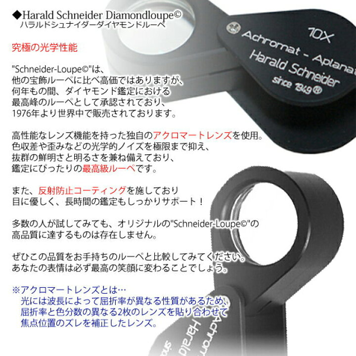 楽天市場】宝石ルーペ SCHNEIDER シュナイダー L1 10倍 径20mm EF2013 