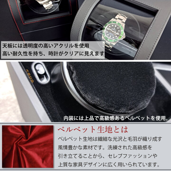 楽天市場】ワインディングマシーン 1本巻 ウォッチワインダー 合皮 2 