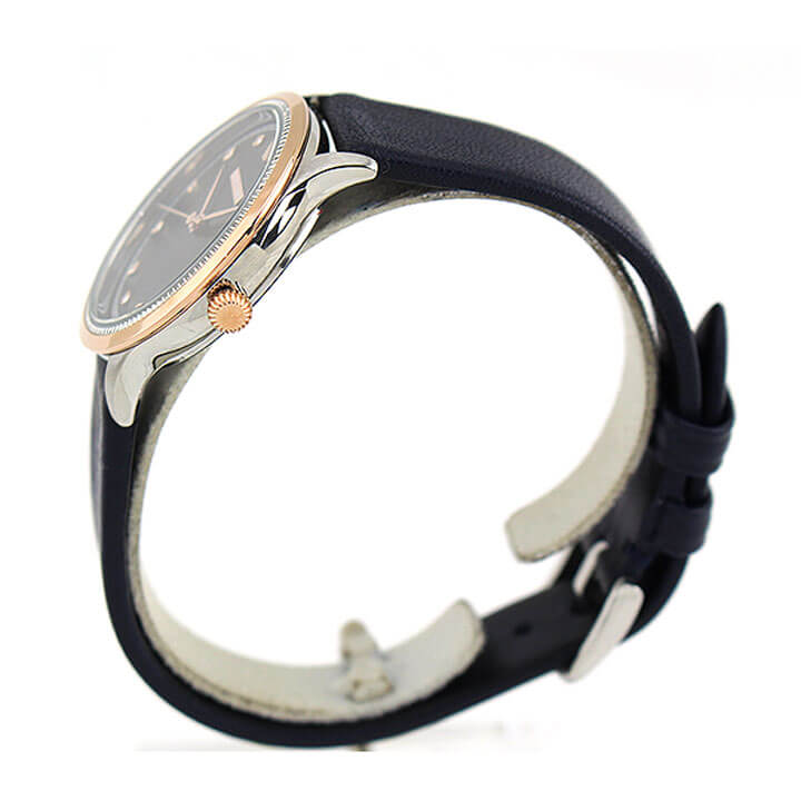 EMPORIO ARMANI エンポリオアルマーニ AR2066 レディース 腕時計 革ベルト レザー 青 ネイビー ピンクゴールド ローズゴールド  海外モデル 誕生日プレゼント ギフト ブランド | ブランド腕時計通販の加藤時計店