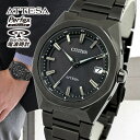シチズン アテッサ CITIZEN ATTESA 光発電エコ・ドライブ電波時計 ダイレクトフライト ACT Line Black Titanium™ Series CB3045-61E エコドライブ ソーラー カレンダー 多機能 腕時計