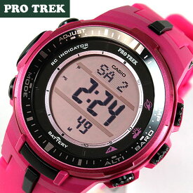 【BOX訳あり】CASIO PROTREK PRO TREK カシオ プロトレック レディース メンズ 腕時計 新品 ウォッチ PRW-3000-4B 海外モデル ピンク ソーラー電波時計 方位・気圧・高度計 アウトドア 還暦 誕生日プレゼント 男性 ギフト ブランド