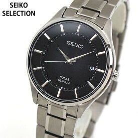 【お取り寄せ】セイコー セレクション 腕時計 SEIKO SELECTION メンズ チタン ソーラー ペアシリーズ SBPX103 国内正規品 ウォッチ メタル バンド アナログ ブラック 誕生日プレゼント 男性 彼氏 旦那 夫 友達 息子 ギフト 還暦 ブランド