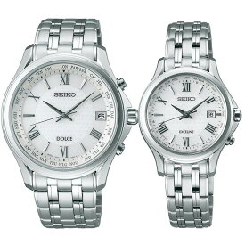 【お取り寄せ】SEIKO セイコー DOLCE & EXCELINE ドルチェ&エクセリーヌ メンズ レディース 腕時計 ペアウォッチ チタン メタル ソーラー電波時計 白 ホワイト 銀 シルバー 誕生日プレゼント 男性 彼氏 旦那 夫 女性 彼女 ギフト 30代 40代 50代 父の日 母の日 結納返し
