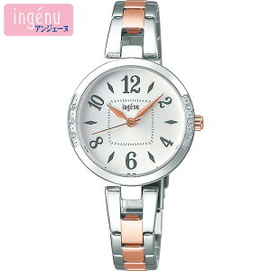 【お取り寄せ】SEIKO ALBA ingenu セイコー アルバ アンジェーヌ レディース 時計 腕時計 ブレスレット AHJK448 メタル 白 ホワイト 銀 シルバー ピンクゴールド ローズゴールド 女子 中学生 高校生