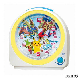 セイコークロック SEIKO CLOCK 目覚まし時計 目覚し めざまし ポケットモンスター ソード＆シールド ポケモン CQ422W キャラクター キッズ 白 ホワイト 黄色 イエロー 青 ブルー 国内正規品 卒園祝い 入学祝い 誕生日プレゼント 子供 男の子 女の子 小学生