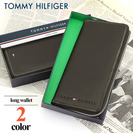 TOMMY HILFIGER トミーヒルフィガー Wellesley 31TL13X015 メンズ 長財布 ラウンドファスナー レザー 本革 黒 ブラック 茶 ブラウン 小銭入れ 高校生 男子 シンプル 海外モデル 誕生日プレゼント クリスマスプレゼント 彼氏 旦那 男性 ギフト