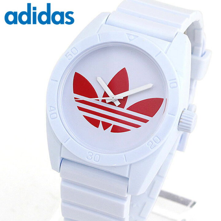 楽天市場 Adidas アディダス Santiago サンティアゴ Adh 海外モデル メンズ 腕時計 ウォッチ ウレタン バンド クオーツ アナログ 白 ホワイト 赤 レッド 誕生日プレゼント 男性 バレンタイン ギフト 加藤時計店 Gショック楽天市場店