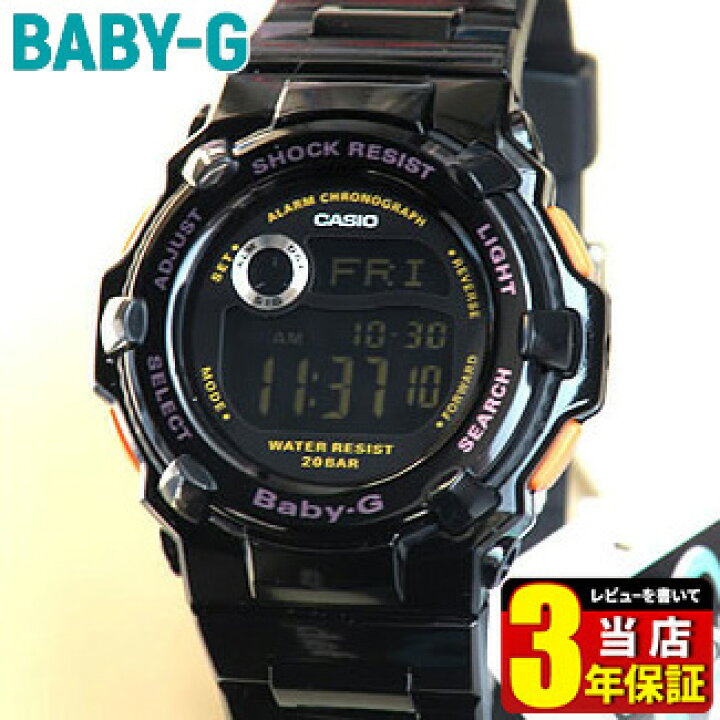 楽天市場】CASIOカシオBaby-G ReefリーフBG-3000A-1DR ブラック海外 