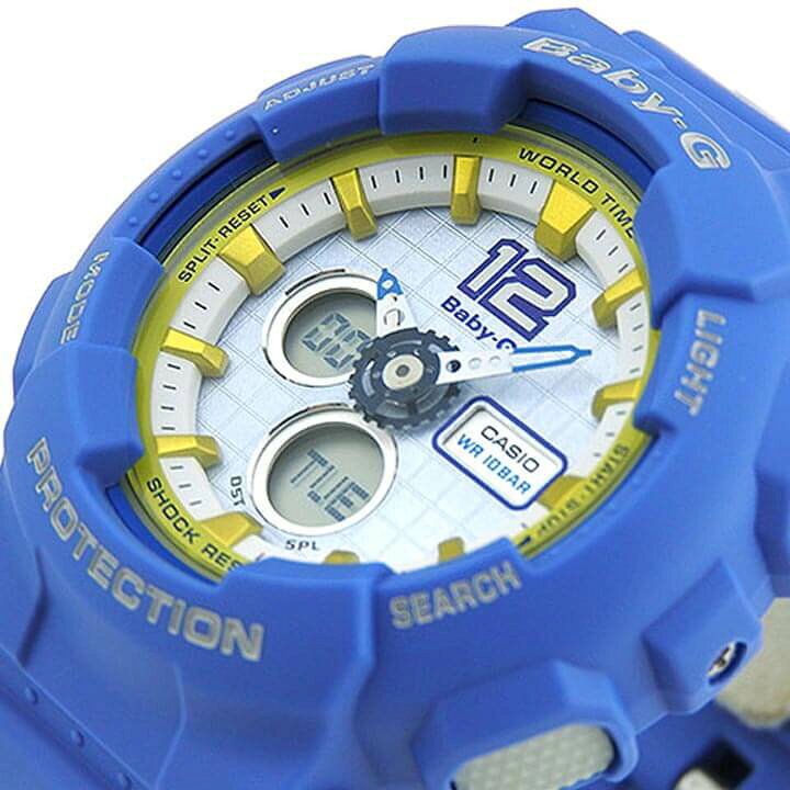 楽天市場】BOX訳ありCASIO カシオ Baby-G ベビーG ベイビージー BA-120-2B 海外モデル レディース 腕時計 ウォッチ ウレタン バンド 多機能 クオーツ カジュアル アナログ アナデジ デジタル 黄色 イエロー 青 ブルー 誕生日プレゼント 女性 ギフト : 加藤時計店 G ...