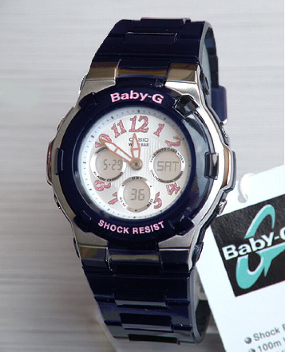 楽天市場】CASIOカシオBaby-G BGA-114-2BDRネイビー アナログデジタル 