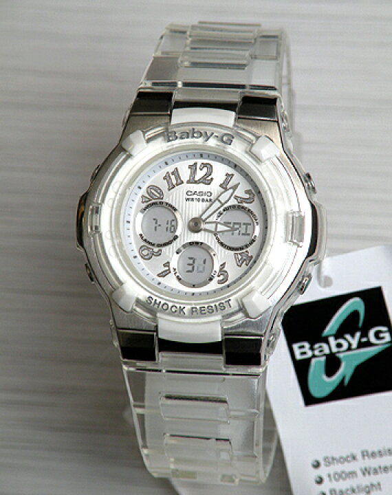 楽天市場】CASIOカシオBaby-G BGA-114-7BDRクリア アナログデジタル 