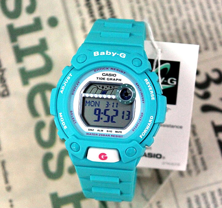 Baby-G ライトブルー 美品 デジタル CASIO ベビージー 20気圧防水 
