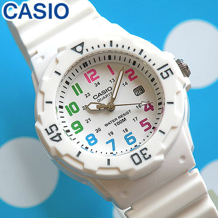楽天市場 3ヶ月保証 専用boxなし Casio チープカシオ チプカシ スタンダード 腕時計 防水 キッズ 子供 ウォッチ 男の子 女の子 時計 秒針 おしゃれ かわいい Lrw 0h 7b 海外モデル 白 ホワイト レディース カジュアル 誕生日 女性 ギフト プレゼント 加藤時計